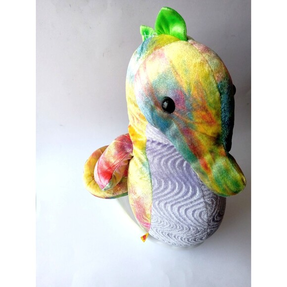 2012 Build-A-Bear Tie-Dye Seahorse 18" Rainbow Plush BABW EUC - Picture 1 of 16
